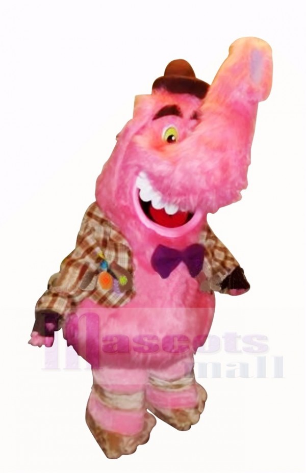 Pink Male Elephant Mascot Costume Cartoon