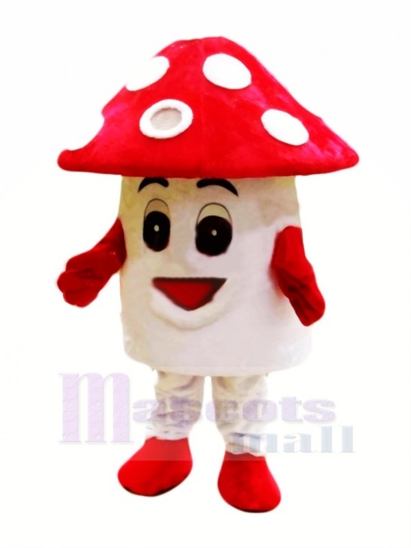 Red Mushroom Mascot Costume Cartoon	  