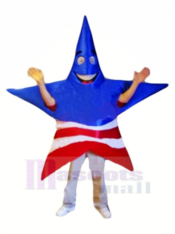 American Patriot Star Mascot Costume Cartoon	