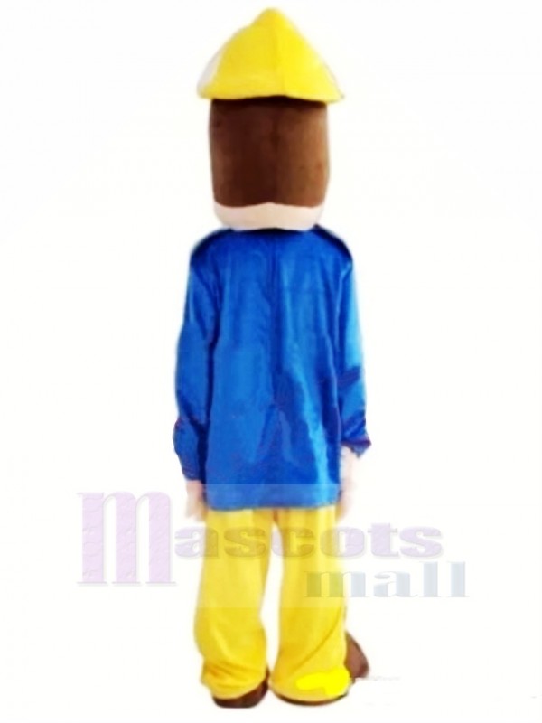 Brave Fireman Sam Mascot Costume Cartoon