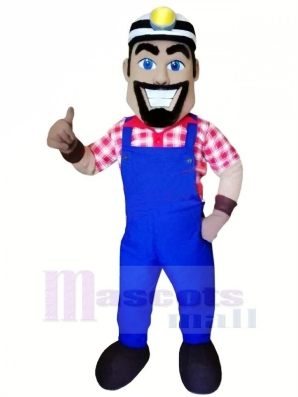 High Quality Smiling Miner Mascot Costume People	