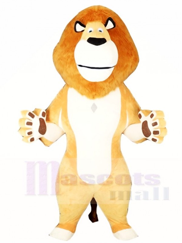 White Belly Lion Mascot Costumes Animal 