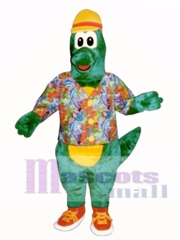 Al Gator with Hat, Shirt & Tennis Shoes Mascot Costume