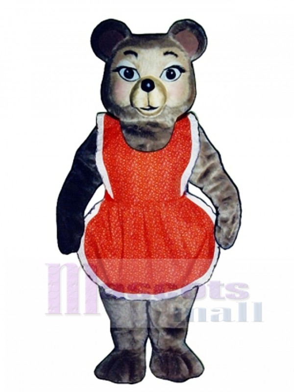 New Thelma Bear with Dress Mascot Costume