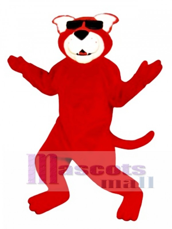 Cute Ready Red Cat Mascot Costume