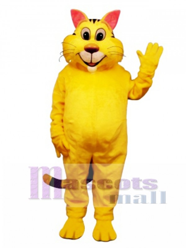 Cute Big Yeller Cat Mascot Costume