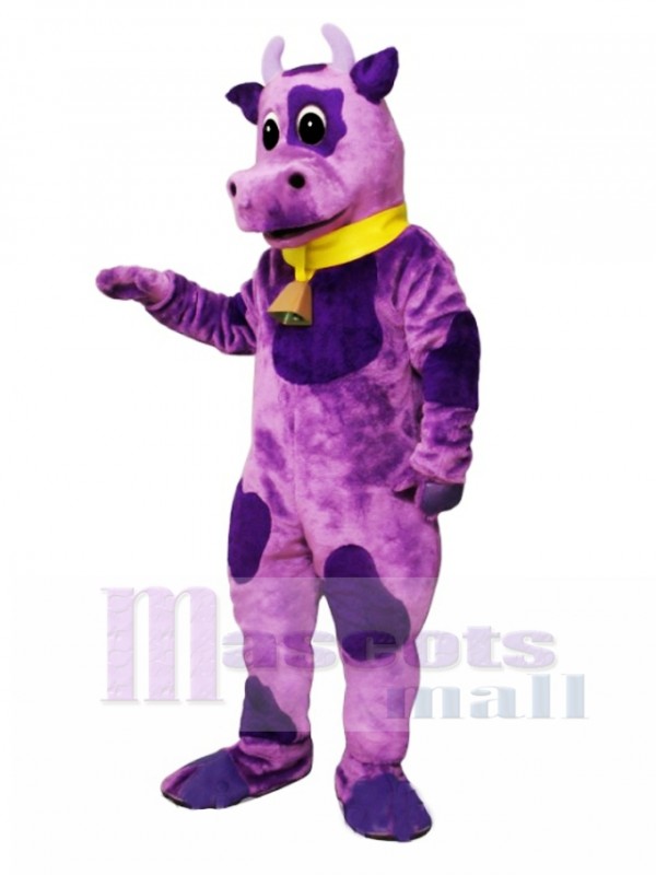 Ms Violet with Bell & Collar Mascot Costume