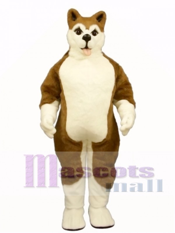 Cute Brown Husky Dog Mascot Costume