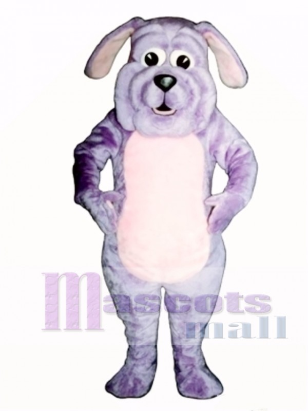 Cute Purple Pup Dog Mascot Costume