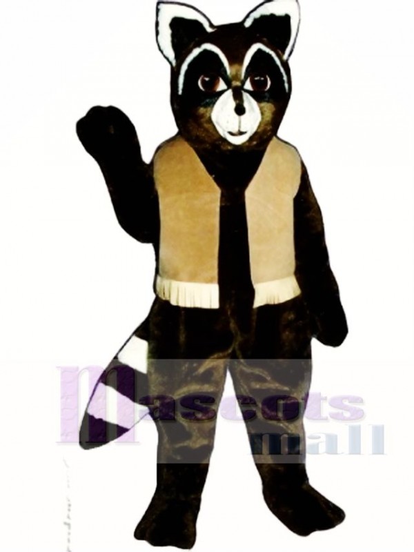 Ryan Raccoon with Vest Mascot Costume