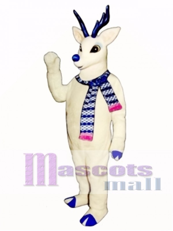 Cute Snow Deer with Scarf Mascot Costume