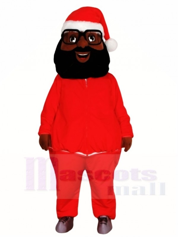 Black Santa Claus Father Christmas Mascot Costumes People