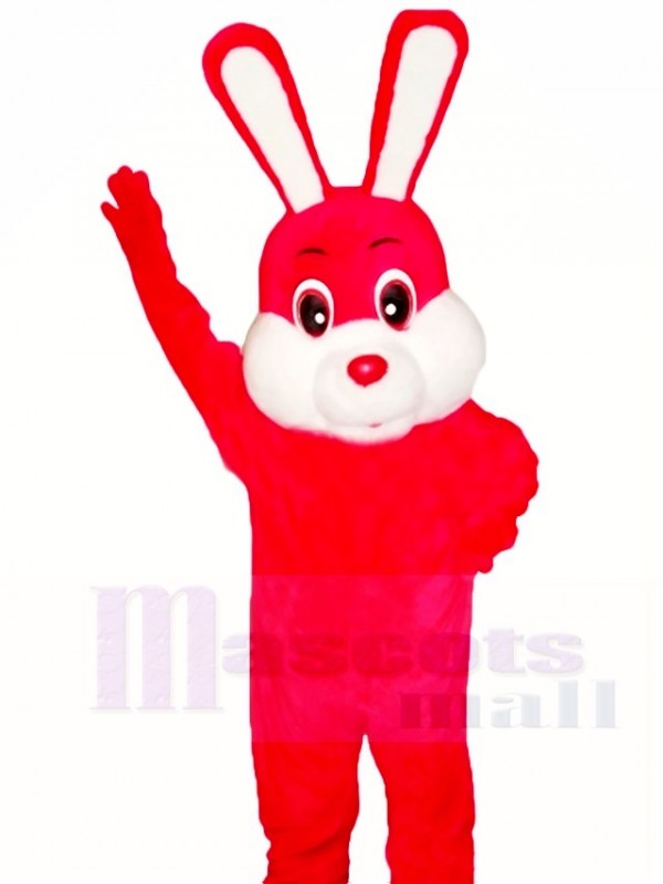  Red Easter Bunny Rabbit Mascot Costumes Animal 