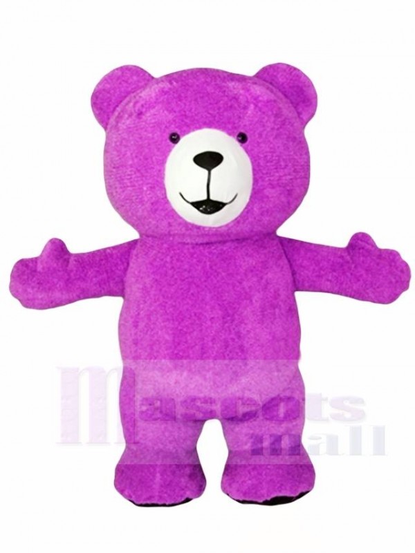 Purple Teddy Bear Mascot Costumes Animal 