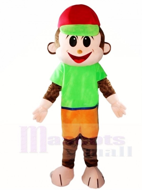  Red Hat Monkey Mascot Costumes Animal 