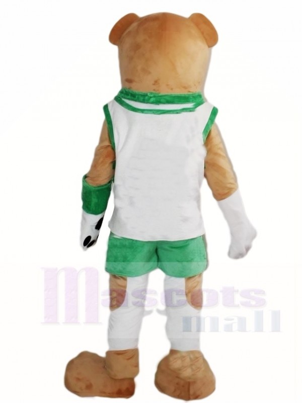 Brown Dog in White Vest Mascot Costumes Animal 