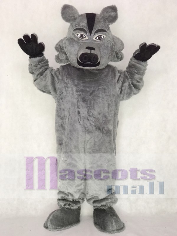 Dark Grey Pro Wolf Mascot Costume Animal 