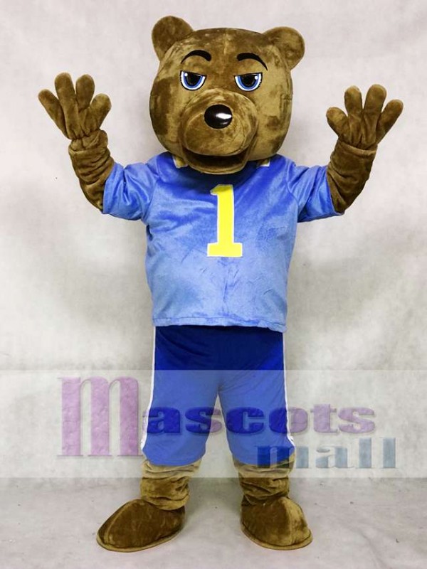 UCLA Dark Brown Bear Mascot Costume with Vest and Shorts