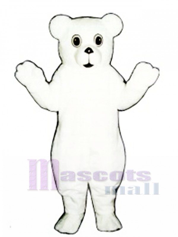 Snow Bear Cub Mascot Costume