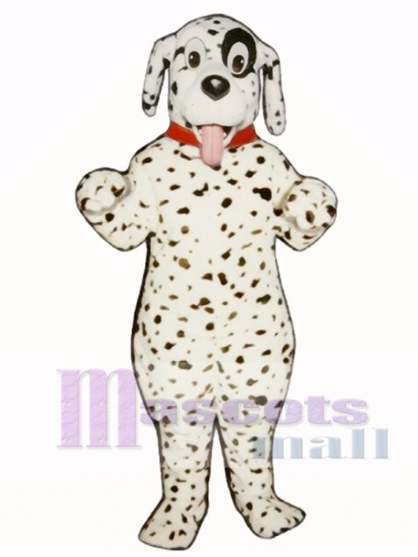 Cute Dalmatian Dog With Collar Mascot Costume