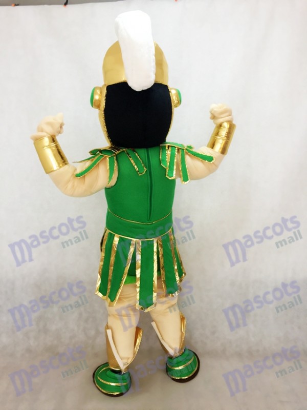 Green and Golden Spartan Trojan Knight Sparty Mascot Costume Fancy ...
