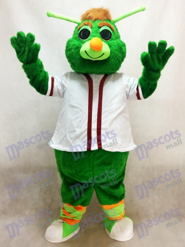 Green Guilford the Grasshopper Mascot Costume
