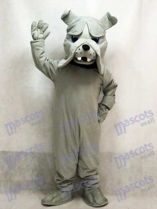Gray Bully Bulldog Dog Mascot Costume Animal 