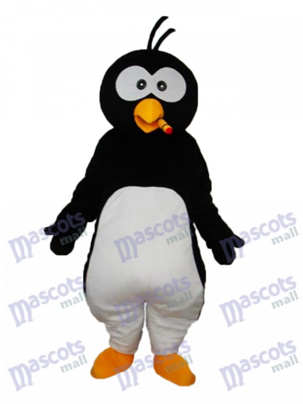 Pipe Black Penguin Mascot Adult Costume