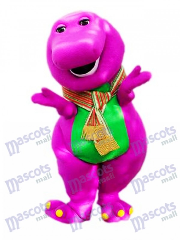 Purple Dinosaur Mascot Costume