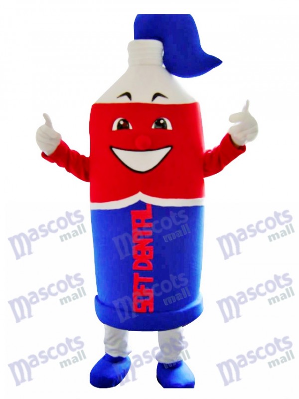 Red and Blue Toothpaste Mascot Costume 