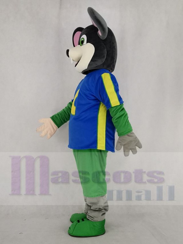 Chuck E Cheese Mouse With White Face Mascot Costume