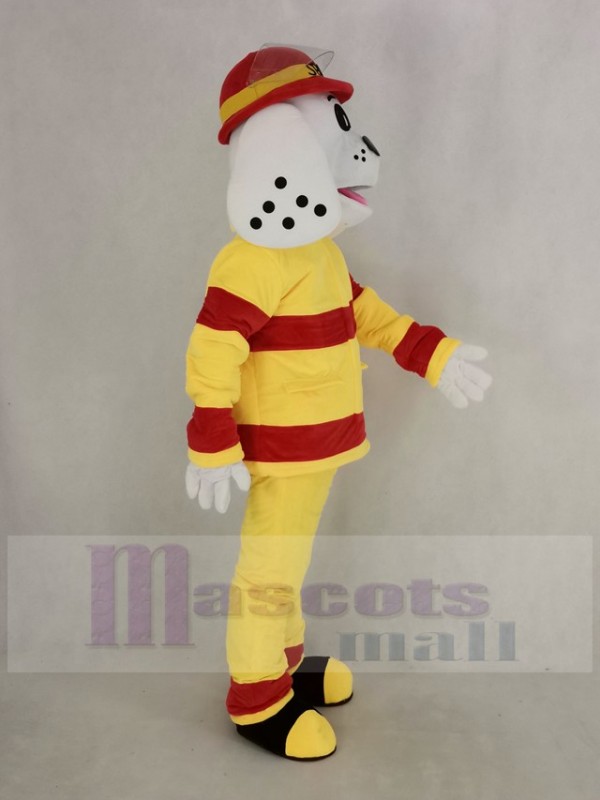 New Sparky the Fire Dog with Red Hat Mascot Costume