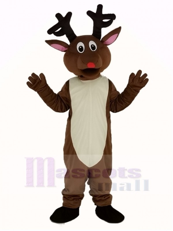 Christmas Brown Reindeer Mascot Costume