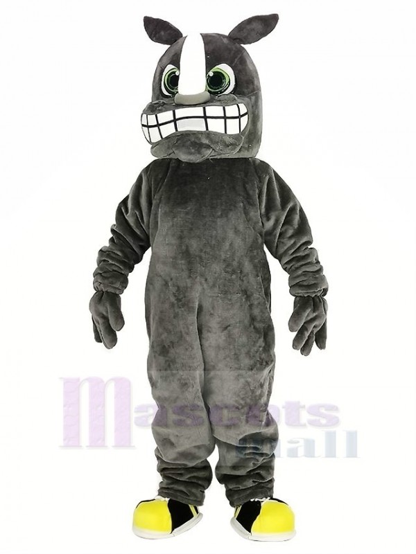 Gray Rhino Mascot Costume Animal	