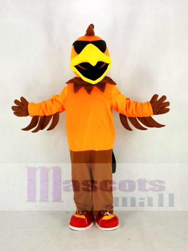 Cool Rock Chicken Rooster Mascot Costume Cartoon