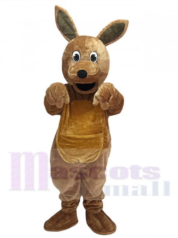 Long Hair Brown Kangaroo Mascot Costume Animal 