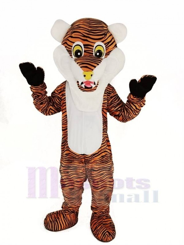 Reddish Brown Stripe Tiger Mascot Costume Animal