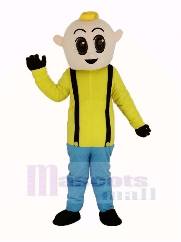 Boy with Yellow Shirt Mascot Costume