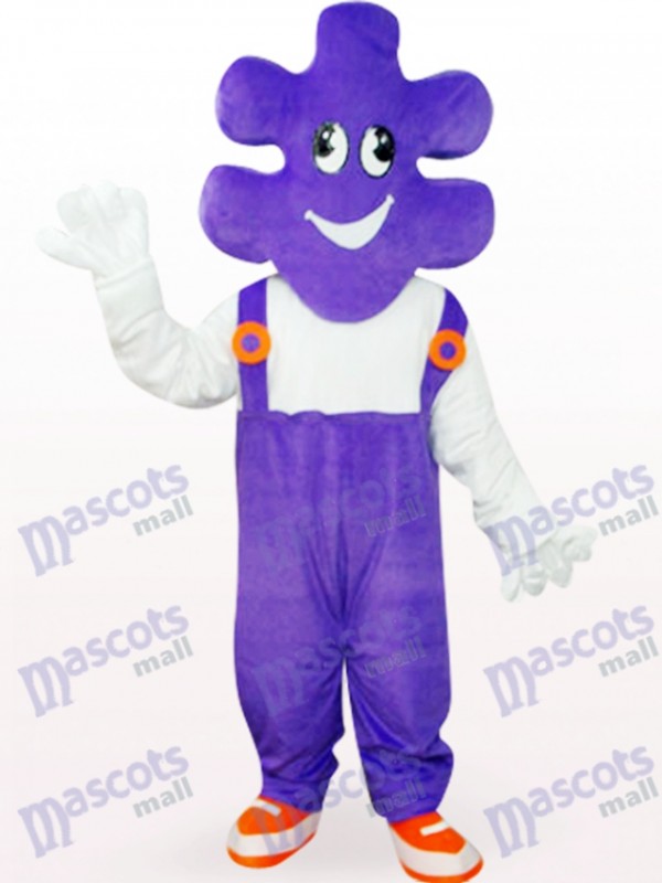 Purple Mr. Makeup Animal Adult Mascot Costume