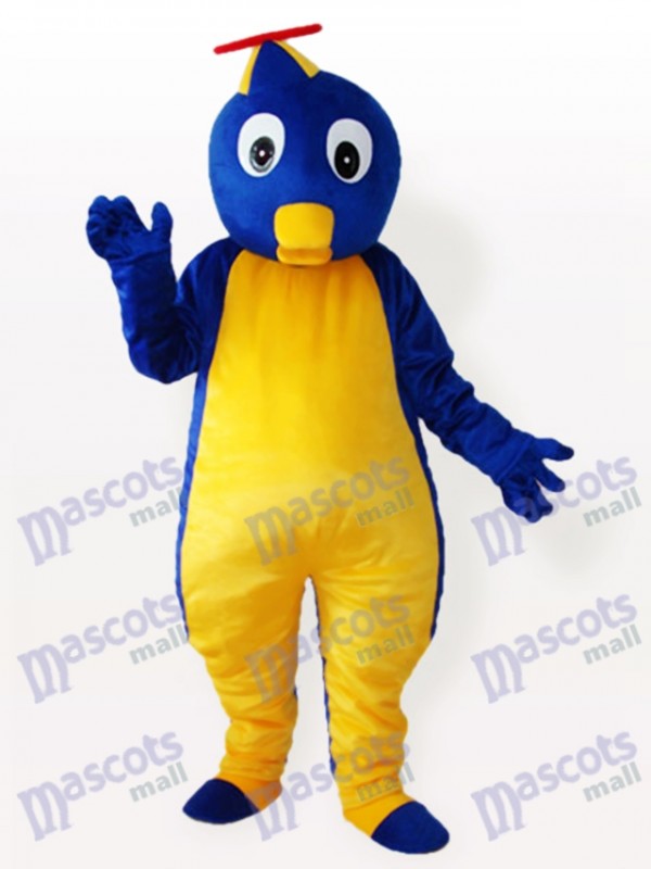 Blue Penguin in Flying Hat Adult Mascot Costume