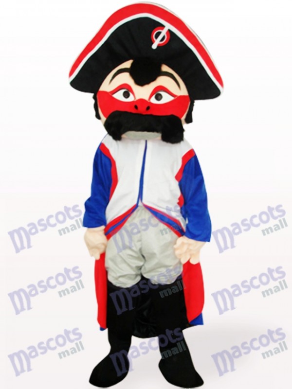 Red Face Pirate Adult Mascot Costume
