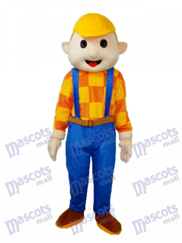 Yellow Hat Child Mascot Adult Costume