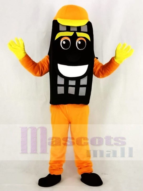 Orange Auto Tyre Cab Tire Mascot Costume Cartoon