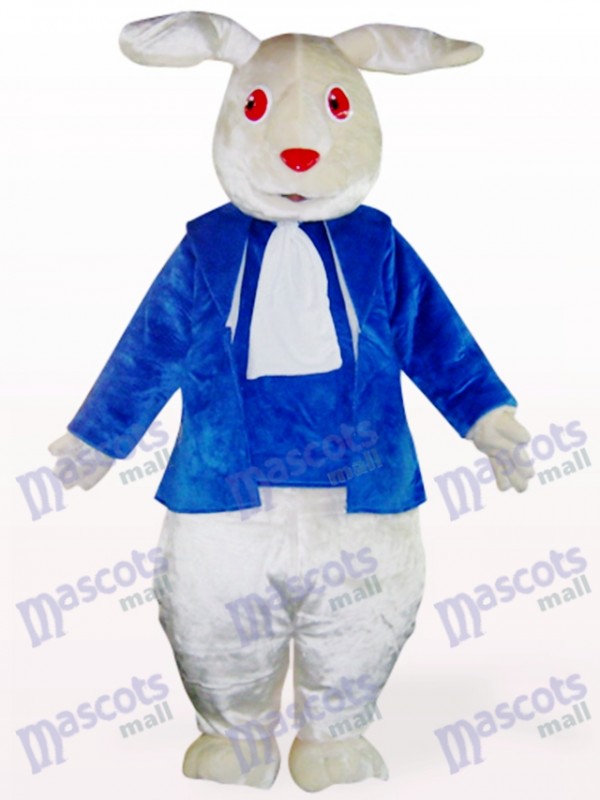 Easter Red Eyes Blue Clothes Rabbit Mascot Costume