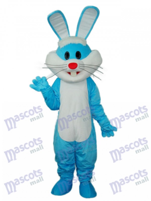 Easter Blue Rabbit Mascot Adult Costume