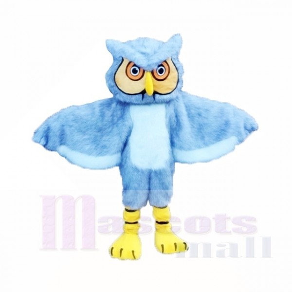 Gray Long Haired Owl Mascot Costumes Cartoon