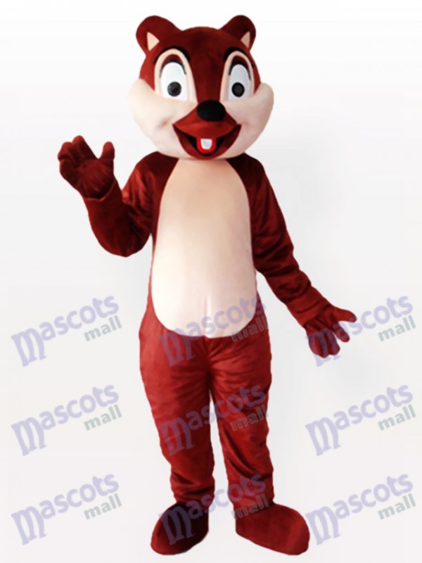 Tiny Brown Squirrel with One Incisor Adult Mascot Costume