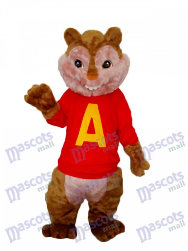 Alvin Chipmunk Mascot Adult Costume