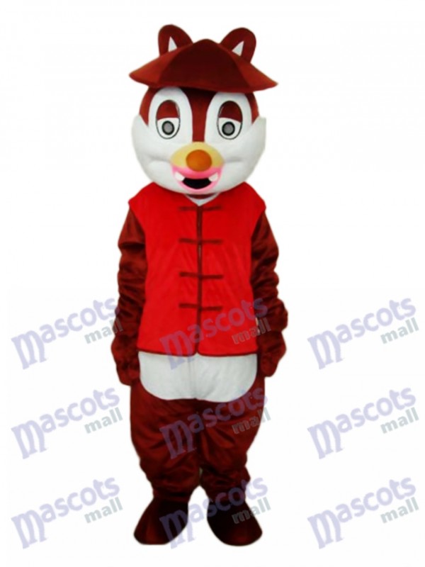 Hat Squirrel Mascot Adult Costume