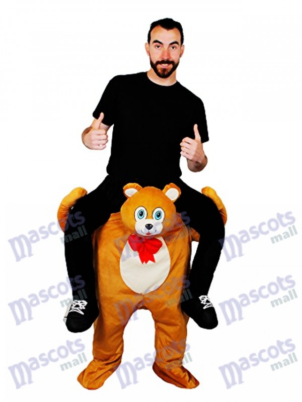 Piggyback Teddy Bear Carry Me Ride Brown Bear Mascot Costume